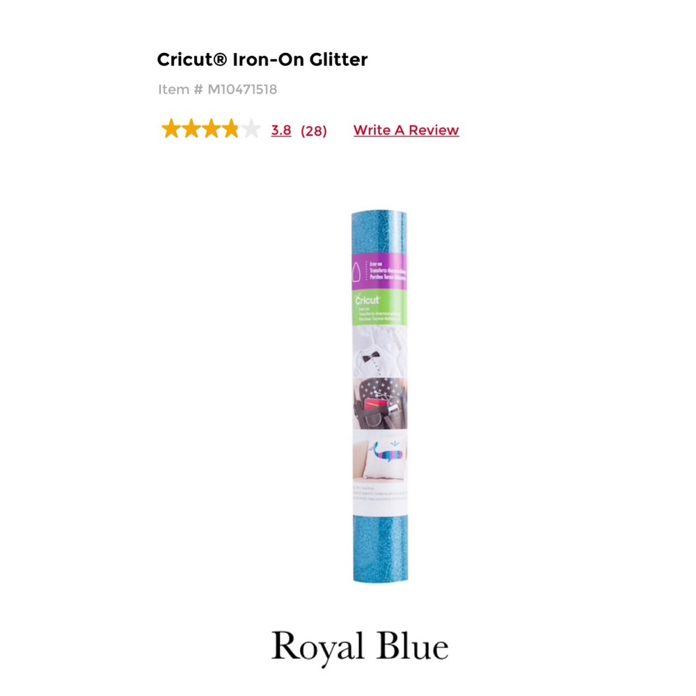 2 Rolls of Cricut Glitter Iron-On Vinyl